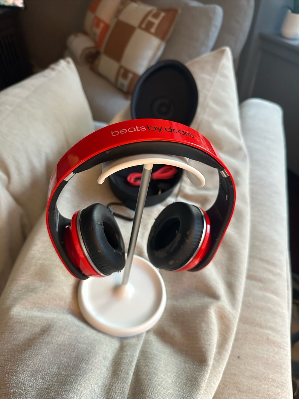 Beats by Dre On-Ear Headphones in Gloss Red with Black Cushions